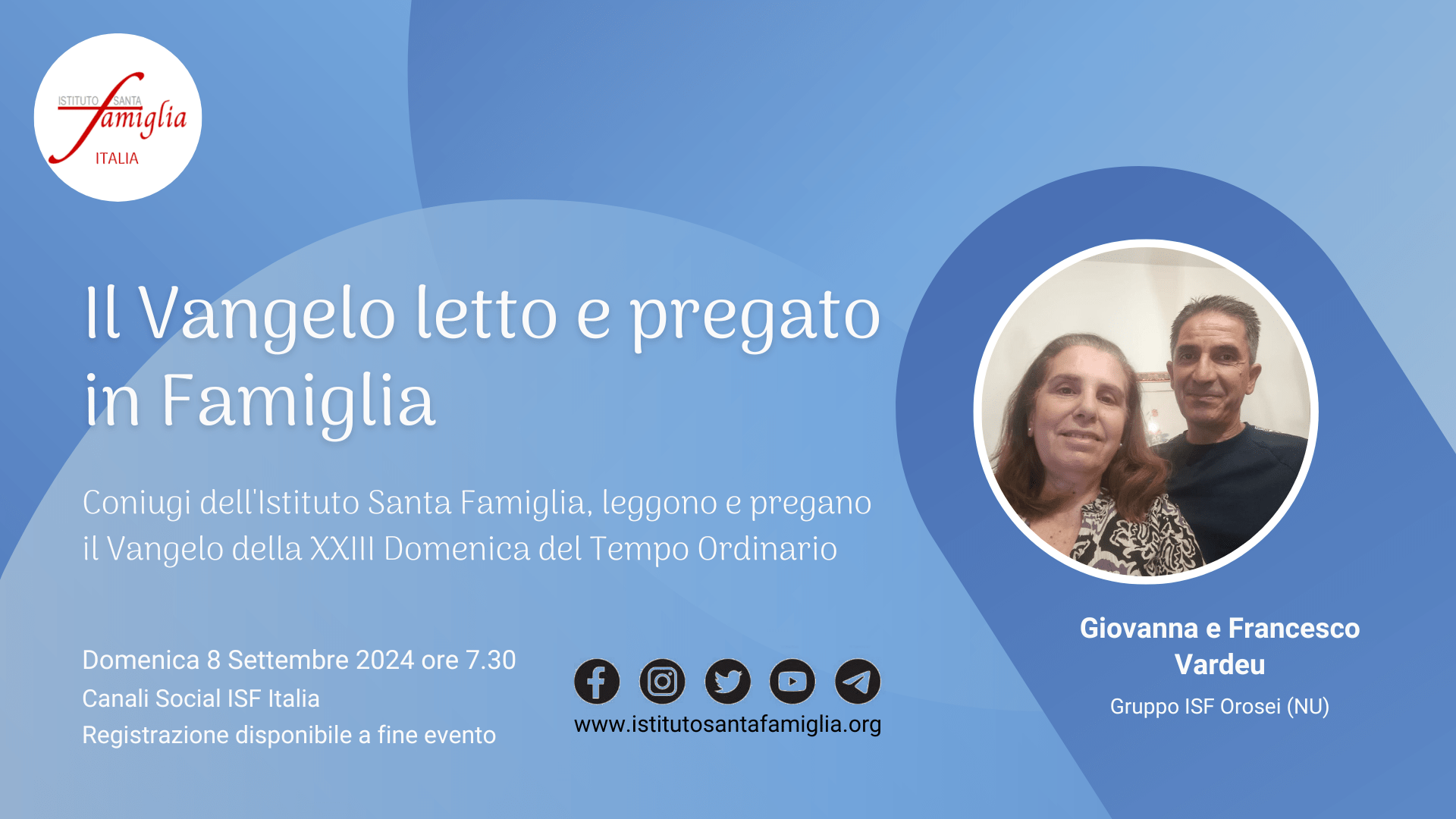 Il Vangelo letto e pregato in Famiglia – XXIII Domenica del Tempo Ordinario, 8 Settembre 2024