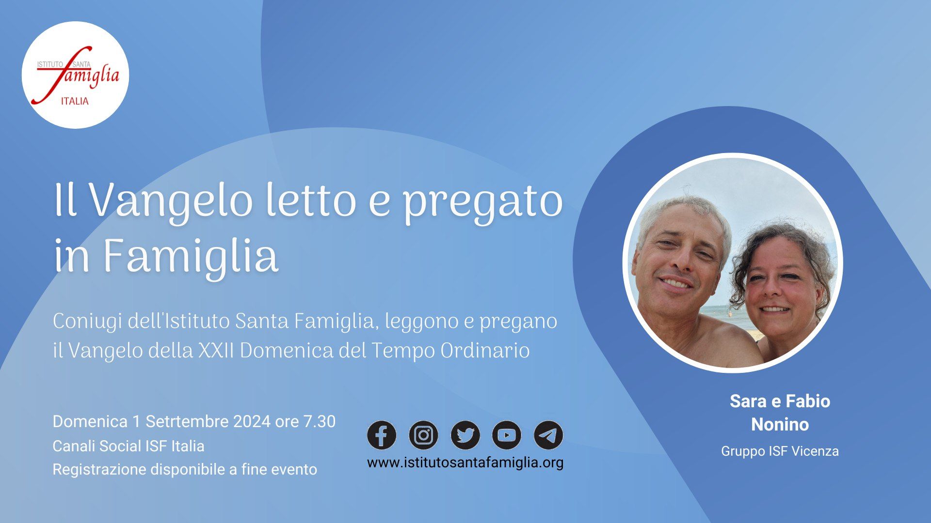 Il Vangelo letto e pregato in Famiglia – XXII Domenica del Tempo Ordinario, 1 Settembre 2024