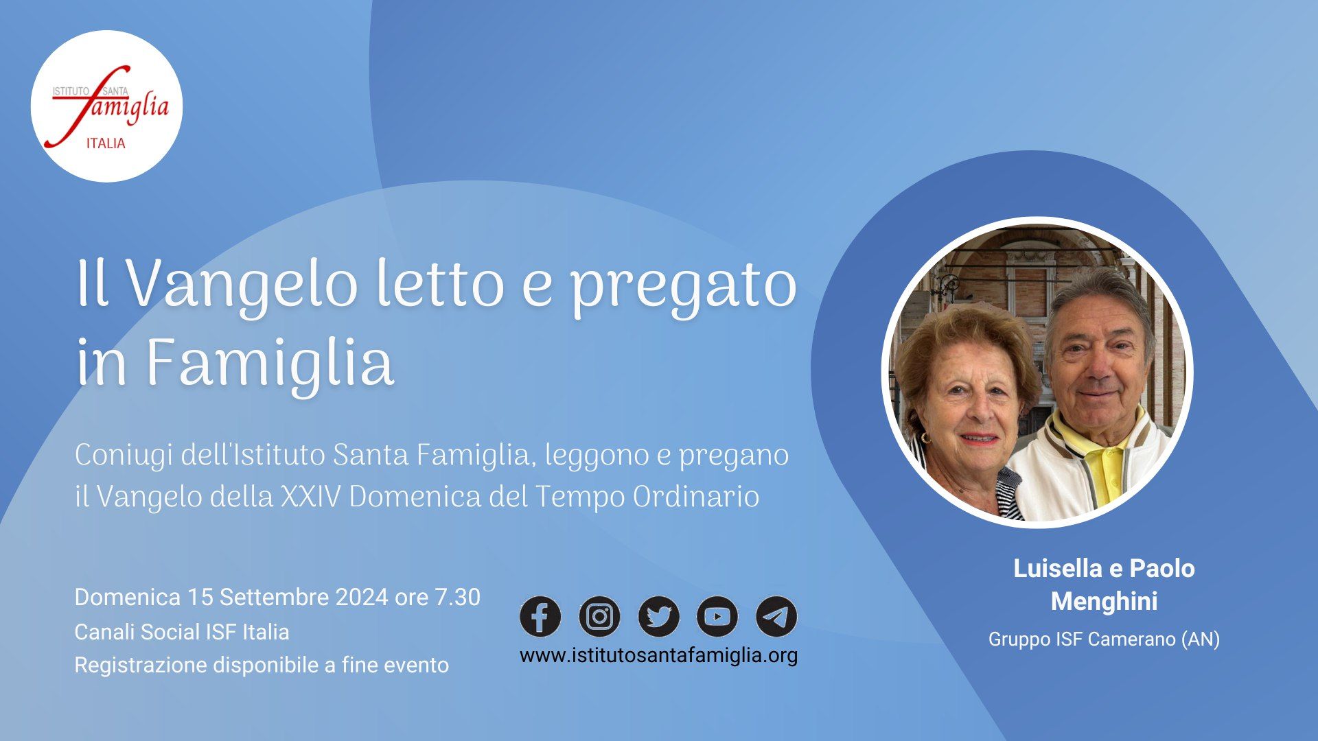 Il Vangelo letto e pregato in Famiglia – XXIV Domenica del Tempo Ordinario, 15 Settembre 2024