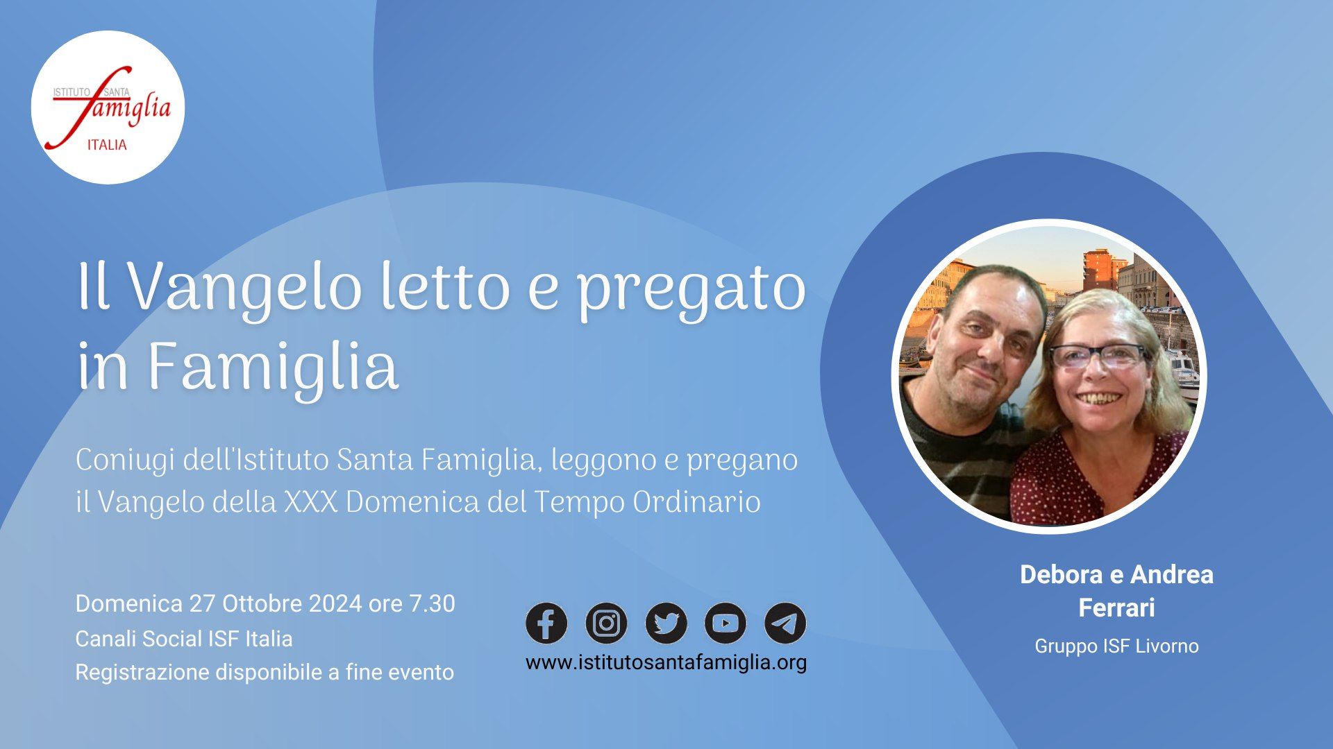 Il Vangelo letto e pregato in Famiglia – XXX Domenica del Tempo Ordinario, 27 Ottobre 2024