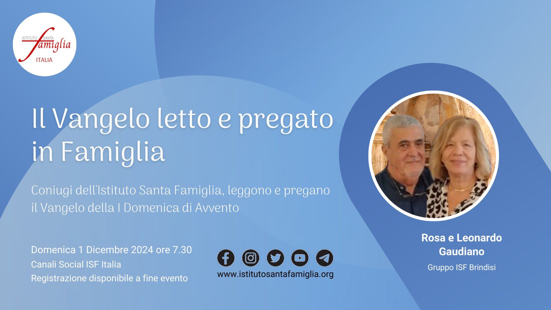 Il Vangelo letto e pregato in Famiglia – I Domenica di Avvento, 1 Dicembre 2024