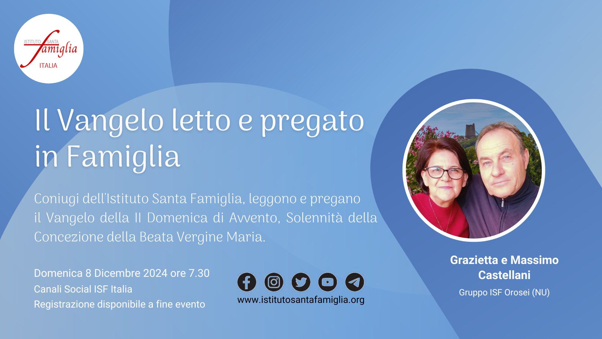 Il Vangelo letto e pregato in Famiglia – II Domenica di Avvento, 8 Dicembre 2024