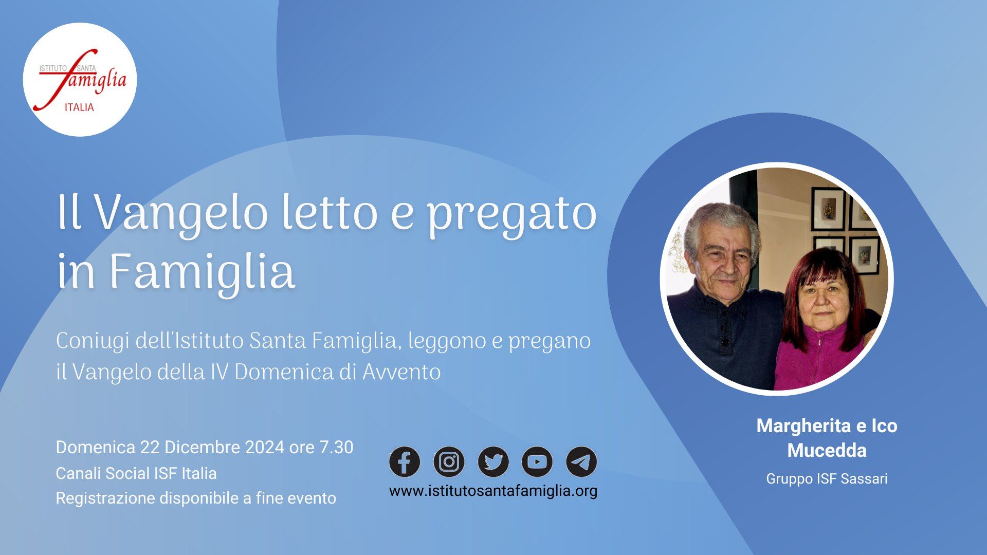 Il Vangelo Letto E Pregato In Famiglia Iv Domenica Di Avvento