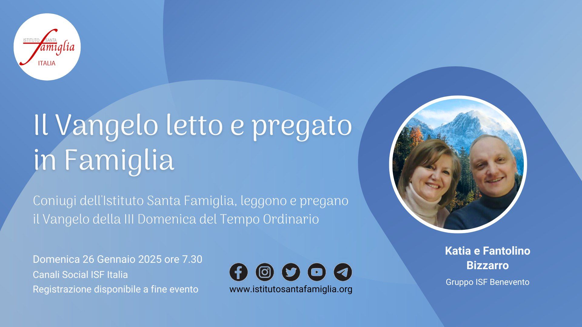 Il Vangelo letto e pregato in Famiglia – III Domenica del Tempo Ordinario, 26 Gennaio 2025