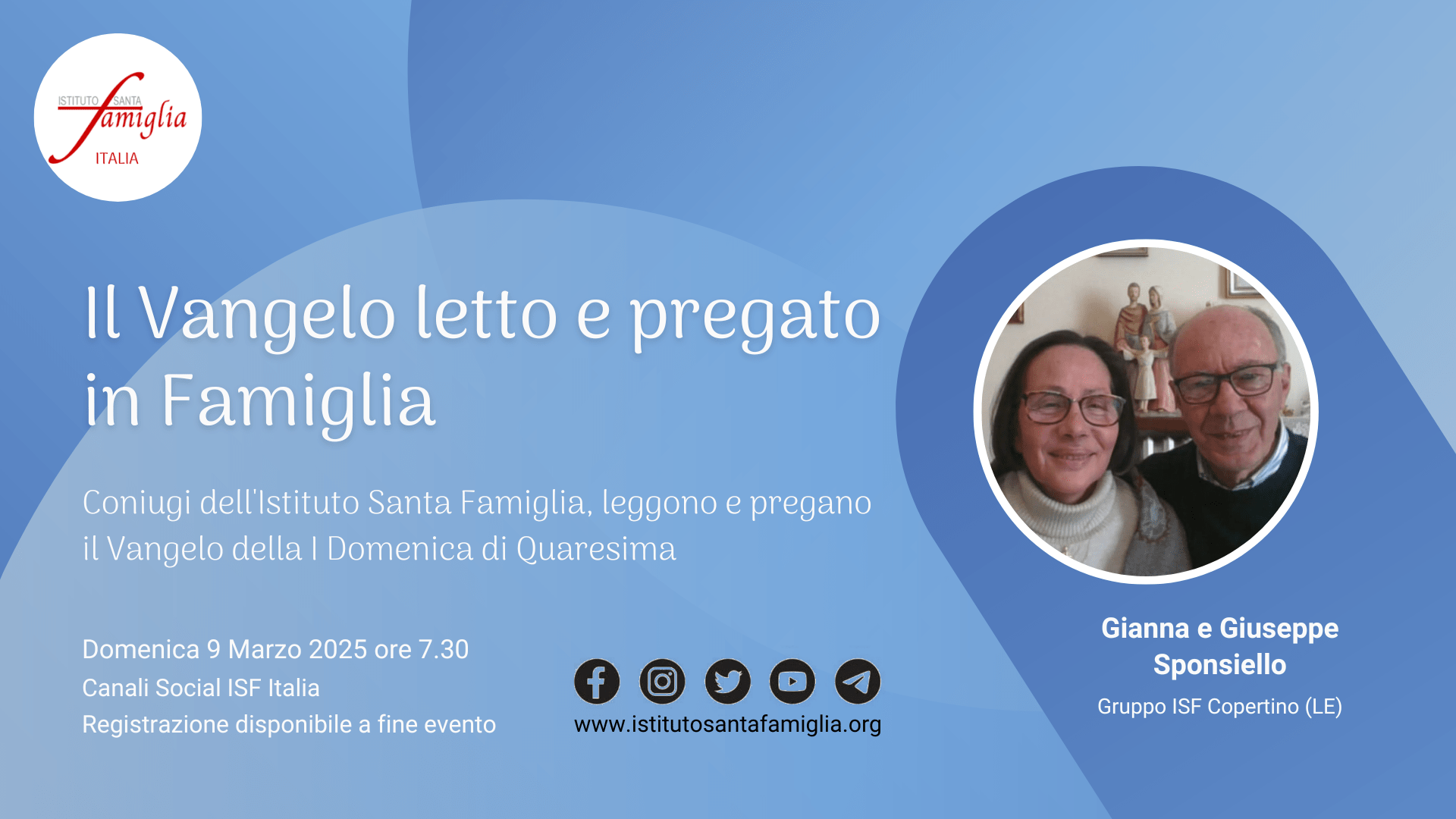 Il Vangelo letto e pregato in Famiglia – I Domenica di Quaresima, 9 Marzo 2025